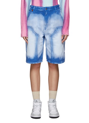 Main View - Click To Enlarge - ACNE STUDIOS - Patch accent wash denim shorts