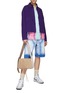 Figure View - Click To Enlarge - ACNE STUDIOS - Patch accent wash denim shorts