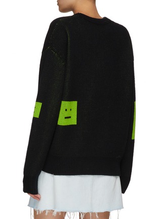 Back View - Click To Enlarge - ACNE STUDIOS - BIG FACE LOGO LONG SLEEVES SWEATER