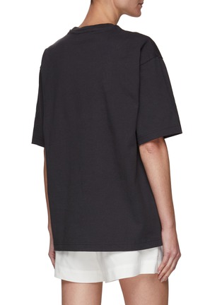Back View - Click To Enlarge - ACNE STUDIOS - Multi Green Face Logo Cotton Jersey T-Shirt