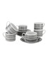 Main View - Click To Enlarge - FORNASETTI - ARCHITETTURA TEA CUPS SET OF 6 — BLACK/WHITE
