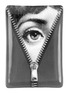 Detail View - Click To Enlarge - FORNASETTI - TEMA E VARIAZIONI N° 401 RECTANGULAR ASHTRAY — WHITE/BLACK