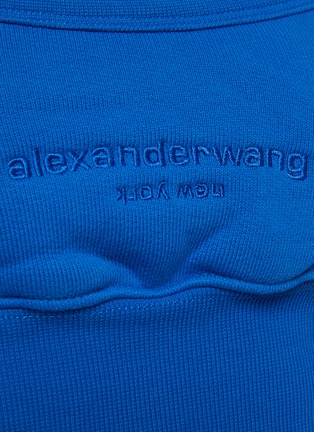 Detail View - Click To Enlarge - T BY ALEXANDER WANG - Elasticated Hem Cotton Sports Bra