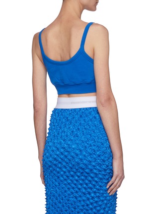 Back View - Click To Enlarge - T BY ALEXANDER WANG - Elasticated Hem Cotton Sports Bra