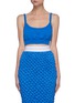 Main View - Click To Enlarge - T BY ALEXANDER WANG - Elasticated Hem Cotton Sports Bra