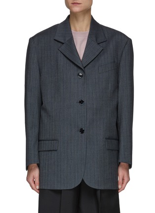 Main View - Click To Enlarge - ACNE STUDIOS - Striped Boxy Single Breasted Blazer
