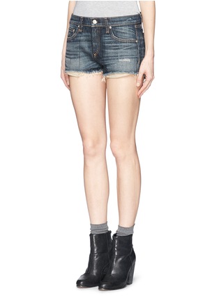 Front View - Click To Enlarge - RAG & BONE - Mila' distressed denim shorts