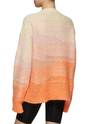 Back View - Click To Enlarge - ACNE STUDIOS - OMBRÉ V-NECK RELAXED FIT KNIT SWEATER