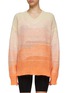 Main View - Click To Enlarge - ACNE STUDIOS - OMBRÉ V-NECK RELAXED FIT KNIT SWEATER