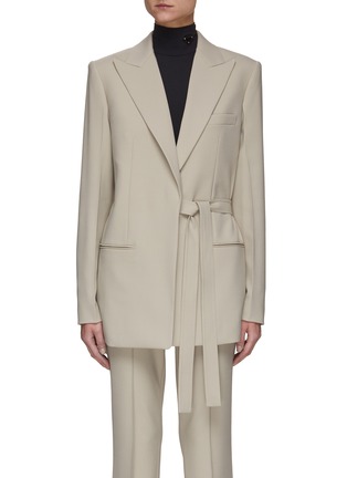 Main View - Click To Enlarge - HELMUT LANG - Waist Tie Detail Relaxed Fit Blazer