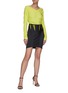 Figure View - Click To Enlarge - HELMUT LANG - Long Sleeve Ruched Detail V-Neck Top