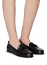 Figure View - Click To Enlarge - TOTEME - Top Bow Round Toe Leather Loafers