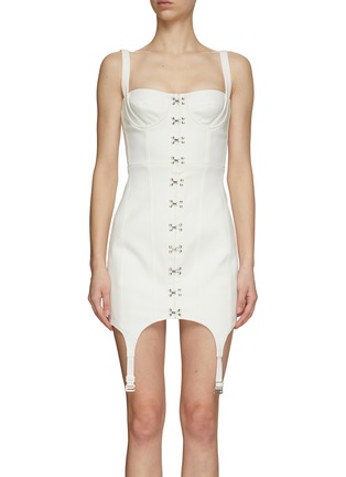 Main View - Click To Enlarge - DION LEE - BUSTIER GARTER MINI DRESS