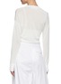 Back View - Click To Enlarge - DION LEE - Tied Front Rayon Layered Cropped Top