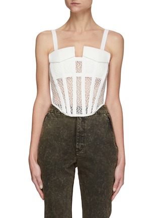 Main View - Click To Enlarge - DION LEE - Chest Pocket Lace Corset