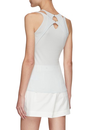 Back View - Click To Enlarge - DION LEE - Mesh Panelled Hosiery Tank Top