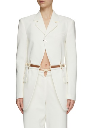 Main View - Click To Enlarge - DION LEE - ROPE MACRAME BLAZER