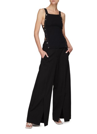 Figure View - Click To Enlarge - DION LEE - LACE UP EYELET TANK TOP
