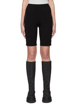 Main View - Click To Enlarge - DION LEE - Cutout Detail Double Hosiery Shorts