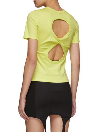Back View - Click To Enlarge - DION LEE - ‘Figure 8’ Cotton Jersey T-Shirt