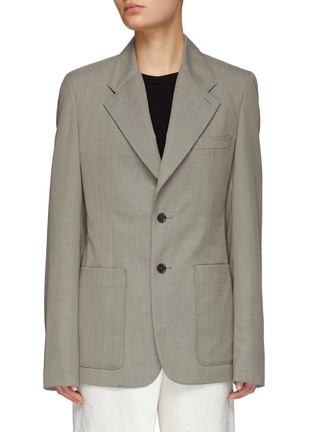 Main View - Click To Enlarge - LEMAIRE - Single-breast patch pocket blazer