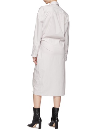 Back View - Click To Enlarge - LEMAIRE - WRAP EFFECT BUTTON UP COTTON SHIRT DRESS