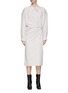 Main View - Click To Enlarge - LEMAIRE - WRAP EFFECT BUTTON UP COTTON SHIRT DRESS