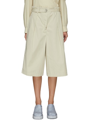 Main View - Click To Enlarge - LEMAIRE - BELTED WAIST HIGH RISE PLEATED KNEE LENGTH SHORTS