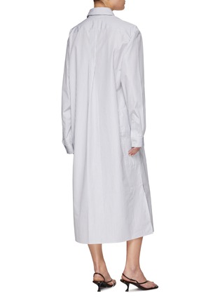 Back View - Click To Enlarge - LEMAIRE - LONG STRIPE COTTON SHIRT DRESS