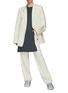 Figure View - Click To Enlarge - LEMAIRE - FLAT FRONT HIGH RISE SUITING PANTS