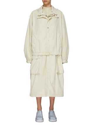 Main View - Click To Enlarge - LEMAIRE - BELTED WAIST HIGH NECK PARACHUTE PARKA