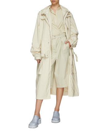 Figure View - Click To Enlarge - LEMAIRE - BELTED WAIST HIGH NECK PARACHUTE PARKA