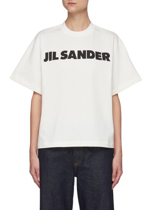 Main View - Click To Enlarge - JIL SANDER - Crew Neck Logo Print Boxy T-shirt