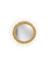 Main View - Click To Enlarge - GOOSSENS - Raw Rock Crystal Prism 24K Gold Plated Brass Round Brutalist Mirror