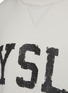  - SAINT LAURENT - YSL Logo Print Cotton Crewneck Sweatshirt