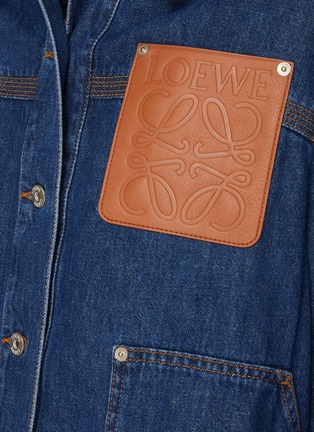  - LOEWE - Leather Pocket Two Toned Denim Worker Jacket
