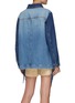 Back View - Click To Enlarge - LOEWE - Leather Pocket Two Toned Denim Worker Jacket