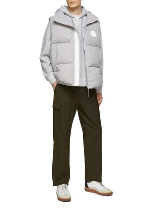 Figure View - Click To Enlarge - CANADA GOOSE - ‘EVERETT’ WHITE DISK DROP DOWN PUFFER JACKET