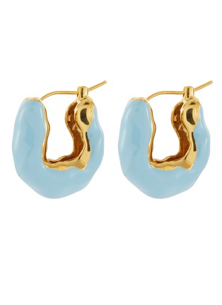 Main View - Click To Enlarge - JOANNA LAURA CONSTANTINE - ‘Waves' enamelled hoop earrings