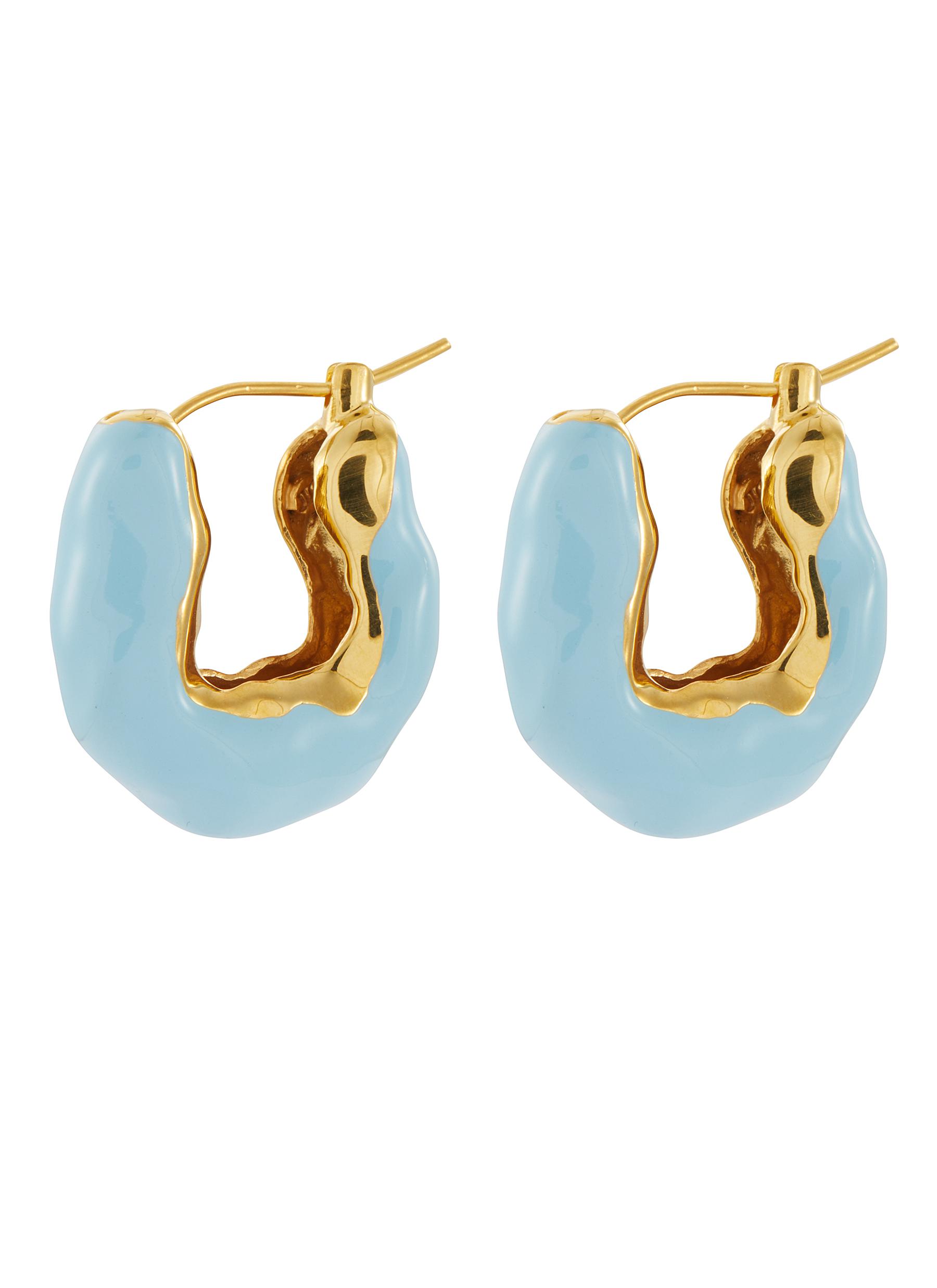 JOANNA LAURA CONSTANTINE 'Waves' enamelled hoop earrings