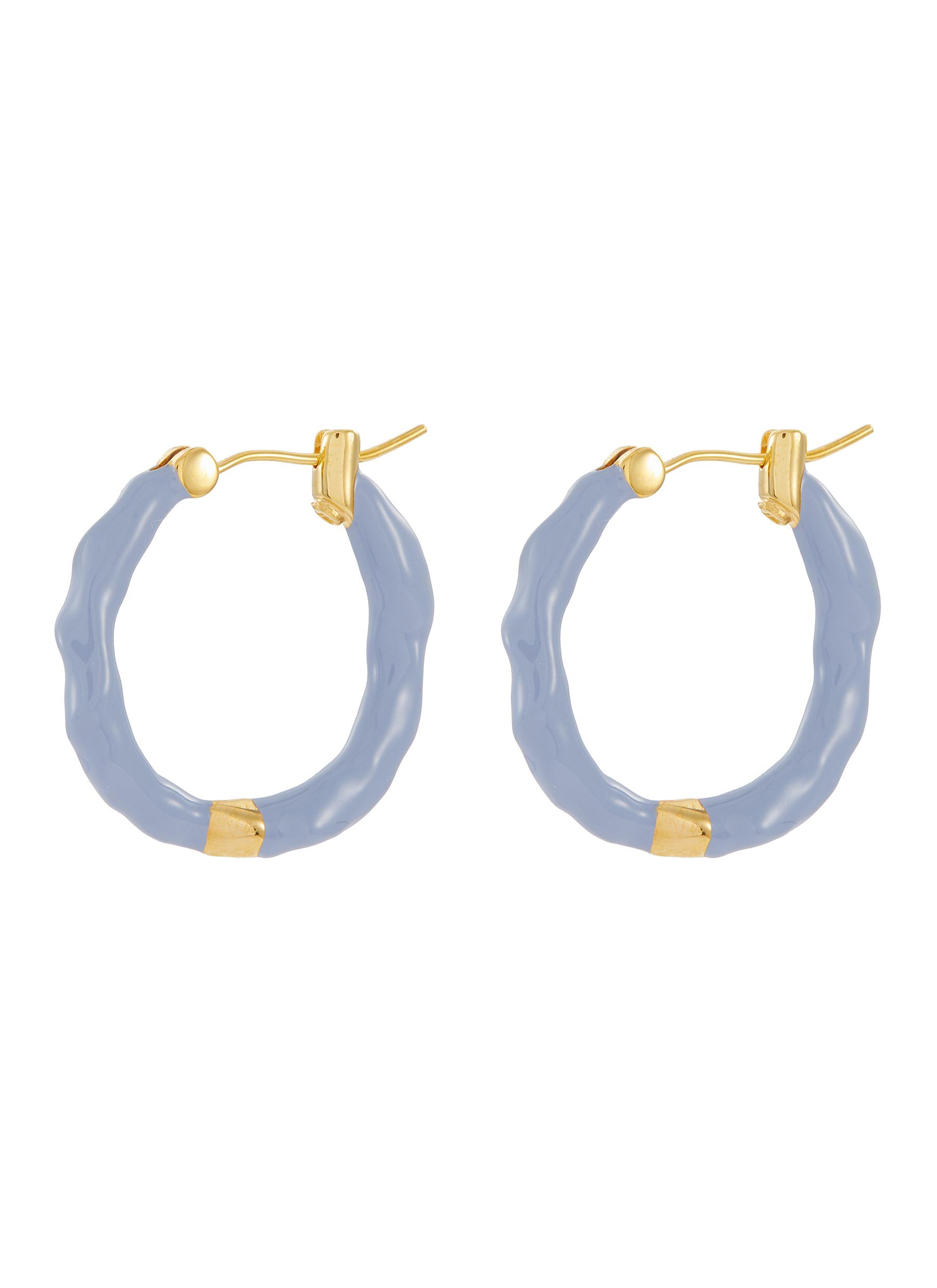 JOANNA LAURA CONSTANTINE 'Waves' enamelled large hoop earrings