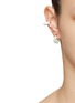 Figure View - Click To Enlarge - JOANNA LAURA CONSTANTINE - ‘Waves' enamelled huggie earring set of 3