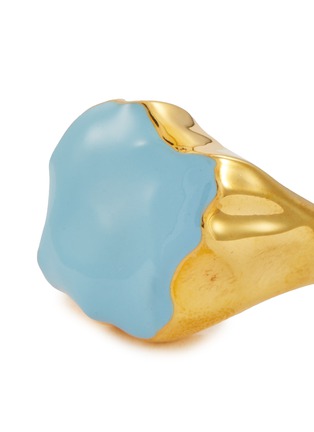 Detail View - Click To Enlarge - JOANNA LAURA CONSTANTINE - ‘Feminine Waves' enamelled signet pinky ring