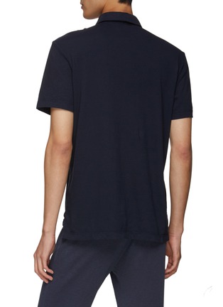 Back View - Click To Enlarge - JAMES PERSE - Lightweight Supima Cotton Polo Shirt