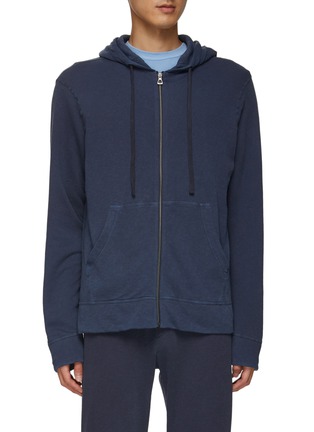 Main View - Click To Enlarge - JAMES PERSE - Vintage Wash Supima Cotton Zip Up Hoodie