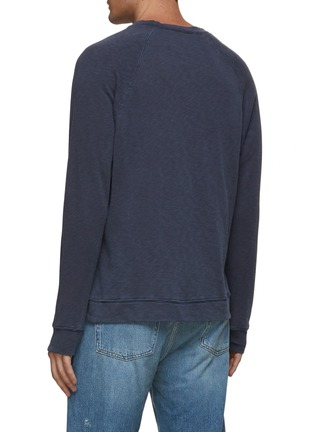 Back View - Click To Enlarge - JAMES PERSE - Raglan Sleeved Vintage Wash Supima Cotton Sweatshirt