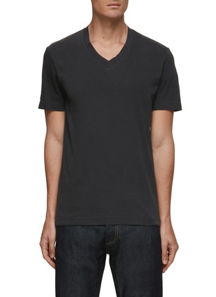 Main View - Click To Enlarge - JAMES PERSE - Lightweight Combed Cotton V-Neck T-Shirt
