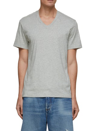 Main View - Click To Enlarge - JAMES PERSE - Lightweight Combed Cotton V-Neck T-Shirt