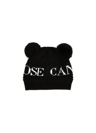 Figure View - Click To Enlarge - CANADA GOOSE - Double Bobble Logo Appliqued Wool Infant Beanie