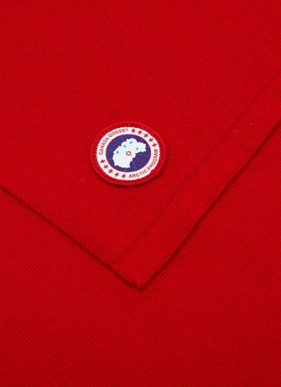 Detail View - Click To Enlarge - CANADA GOOSE - Logo Appliqued Wool Kids Scarf